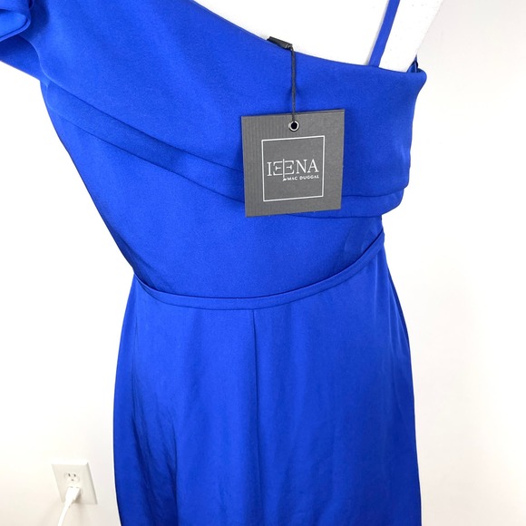 Mac Duggal One Shoulder Ruffle Mini Dress 55286 Royal Blue Size 8 New - Picture 10 of 14